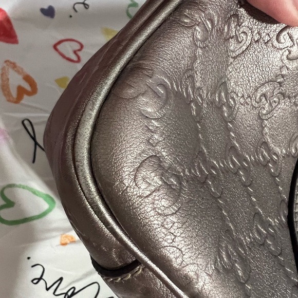 Gucci Guccissima Metallic Bronze/Gray Colored Bag Authentic - Picture 8 of 8